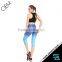 Ladies Blue Ombre Capri Trousers Pants