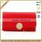 CW1172-001 Long Chain Hot Red Small Grain Cow Leather Cross Body Bag Women Clutch