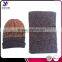 Fashion qualtiy womens winter knitting sets knitted beanie hats + scarf+ gloves sets factory sales (can be customized)