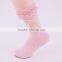 lady 200N see through fashion socks ruffle welt with see through material on a part of leg nylon socks