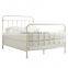 Antique White Graceful Lines Victorian Iron Metal Bed Queen Size