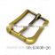 Good quality old brass brushed effect pin buckle with fake roller shape