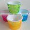  china unique milky plastic ice cream bowl with lid
