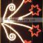 Four RED Star Christmas Decoration 2D Motif Light