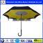 Fashion new invention double layers fabric inverted umbrella/reverse umbrella with net inside
