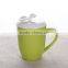 400ml 14oz New Ceramic coffee mug with lid tea cup with cover colored hot sale