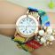geneva brand lady scarf watch crystal fabric double strap women watches