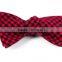 2016 custom brand handmade checkered woven jacquard cotton self-tie bow ties for boys