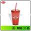 Best Selling Products 16 oz Double Wall Plastic Cup With Straw for Beverage