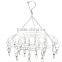 Stainless steel clip and drip hanger with 26 clips clothes drying rack and hanger/clip