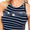 Hot Halter Crop Top Striped Women Sexi Top Got Your Back
