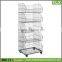 SSW-CM-601 Custom Metal Basket Shelf / Metal Basket Shelving / Metal Wire Mesh Shelf China Manufacturer
