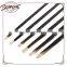 Hot sale 6pcs flat wooden handle bristle hair professional artist paint brush set quality for acrylic,watercolor,oil painting