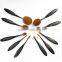Oval cosmetic make up brush set with top quality material