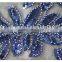 Modern design high quality bling blue sequin mesh fabric for evening dress