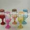 Color decorative Mason Jar Stitching base with metal Lid and Straws