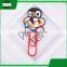 office stationery personalized plastic pvc cartoon paper clip holder