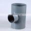 PVC pressure pipe fitting straight tee for drinking water supply DIN8063 PN16