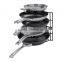 metal wire kitchen rack with 4 wheels, kitchen storage rack trolley cart