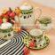 200ml 4pcs set ceramic coffee mug 4pcs set tea mug with saucer