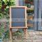 Natural colore handmade display standing wooden black board