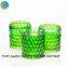 green glass candlestick holders crytal jars