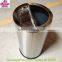 Stainless steel large dustbin for shopping mall(dump top)