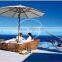 Wholesale PE ratan sun bed,beach bed,rattan outdoor furniture