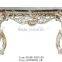 Baroque Style Furniture Console Table With Marble Top For Living Room Decoration