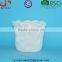 Decorative Pattern Design Glazed White Ceramic Flower Pots for Home and Garden