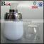  china new products 30ml cosmetic lotion perfume screen printing white glass bottle silver aluminum pump bottle glass