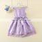 2017 Pink Vietnam Gilrs Bow-knot gowns party dress wholesale childrens clothes princess frock design dress purple Turkey clothes