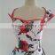 Walson clothes New 40s 50s Lady Wiggle Vintage Retro Style Rockabilly Dress jive rockabilly dress print floral dress party dress