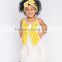 New Style Yellow And White Dot Bow Gilr Tank Girls Summer Clothies Cute Kids Wear GT90428-4