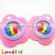 BPA Free EVA Baby Teething Rattle Toy Necklace Pandent Flower Teether
