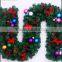 2.7M Christmas decoration long green canes rattan with balls bows christmas tree decorations christmas ornaments