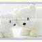 Custom stuffed polar bear toys with hats and clothes