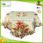 100% polyester wedding orchid embroidered tablecloth with hand cutwork