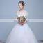 HS1624 2017 Bling Wedding Dress China Long Train Sequined Appliqued Embroidery Bridal Ball Gown