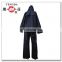 navy blue polyester rain suits with yoke