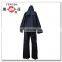 Navy Blue Polyester Rain Suits With Yoke