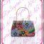 Aidocrystal New Fashionable Multi-color crystal low heel shoes ang matching bag set