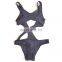 Black Female One Piece Swimsuit Trikinis 2017 Hollow Out Swimwear Bathing Suits Women Swimming Wears