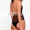 MIKA72157 2017 Women Summer Sexy Kaitlyn Sheer Halterneck Bodysuit