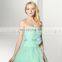 Gorgeous Strapless Sleeveless Lace-Up Organza Ruffles Gradient Color Ball Gown Prom Dresses SD362