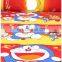 Yellow & red cartoon double bedsheet with 2 pillow covers