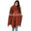 Ponchos With Hood Wool Blend Women Plus Size Top Boho Clothing Winter Wea Clothing Hood & Pocket Bohemian Boho Handmade Yak Wool