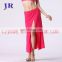 Gypsy crystal cotton Ballroom belly dance slit skirt with multy colors Q-6003#