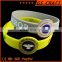 silicone bracelet glowing in dark with printed logo/green color luminous silicone bracelet /best for gifts to friends