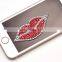 Fashion Hotfix Red Lip Crystal Rhinestone Iron On Patches For Clothing